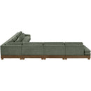  Manufacturer Color_Green -- Turin 167.75" Green Fabric Upholstered 7 pc Modular Sectional IMAGE 4