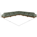  Manufacturer Color_Green -- Turin 167.75" Green Fabric Upholstered 7 pc Modular Sectional IMAGE 6