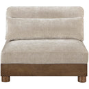  Meridian Turin Taupe Fabric Upholstered Modular Armless Chair IMAGE 2