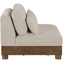  Meridian Turin Taupe Fabric Upholstered Modular Armless Chair IMAGE 3