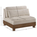  Manufacturer Color_Taupe -- Turin Taupe Fabric Upholstered Modular Armless Chair IMAGE 6
