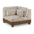  Meridian Turin Taupe Fabric Upholstered Modular Corner Chair IMAGE 1