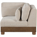  Meridian Turin Taupe Fabric Upholstered Modular Corner Chair IMAGE 2