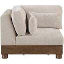  Meridian Turin Taupe Fabric Upholstered Modular Corner Chair IMAGE 4