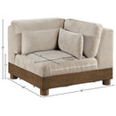  Meridian Turin Taupe Fabric Upholstered Modular Corner Chair IMAGE 6