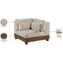  Manufacturer Color_Taupe -- Turin Taupe Fabric Upholstered Modular Corner Chair IMAGE 7