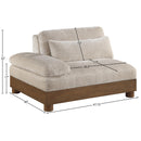  Manufacturer Color_Taupe -- Turin Taupe Fabric Upholstered Modular Left Arm Chair IMAGE 6
