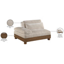  Manufacturer Color_Taupe -- Turin Taupe Fabric Upholstered Modular Left Arm Chair IMAGE 7