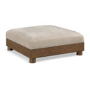  Meridian Turin Taupe Fabric Upholstered Modular Ottoman IMAGE 1