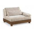  Manufacturer Color_Taupe -- Turin Taupe Fabric Upholstered Modular Right Arm Chair IMAGE 1