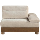  Meridian Turin Taupe Fabric Upholstered Modular Right Arm Chair IMAGE 3