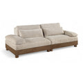  Manufacturer Color_Taupe -- Turin 95.5" Taupe Fabric Upholstered 2 pc Modular Loveseat IMAGE 1