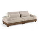  Meridian Turin 95.5" Taupe Fabric Upholstered 2 pc Modular Loveseat IMAGE 1