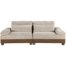  Manufacturer Color_Taupe -- Turin 95.5" Taupe Fabric Upholstered 2 pc Modular Loveseat IMAGE 2