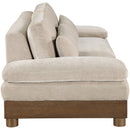  Meridian Turin 95.5" Taupe Fabric Upholstered 2 pc Modular Loveseat IMAGE 3