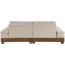  Meridian Turin 95.5" Taupe Fabric Upholstered 2 pc Modular Loveseat IMAGE 5