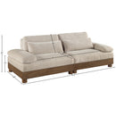  Manufacturer Color_Taupe -- Turin 95.5" Taupe Fabric Upholstered 2 pc Modular Loveseat IMAGE 6