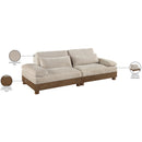  Manufacturer Color_Taupe -- Turin 95.5" Taupe Fabric Upholstered 2 pc Modular Loveseat IMAGE 7
