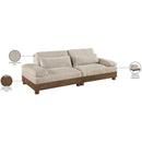  Meridian Turin 95.5" Taupe Fabric Upholstered 2 pc Modular Loveseat IMAGE 7