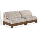  Manufacturer Color_Taupe -- Turin 80" Taupe Fabric Upholstered 2 pc Modular Loveseat IMAGE 6