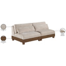  Meridian Turin 80" Taupe Fabric Upholstered 2 pc Modular Loveseat IMAGE 7