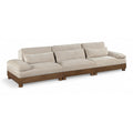  Manufacturer Color_Taupe -- Turin 135.5" Taupe Fabric Upholstered 3 pc Modular Sofa IMAGE 1
