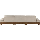  Manufacturer Color_Taupe -- Turin 135.5" Taupe Fabric Upholstered 3 pc Modular Sofa IMAGE 5