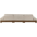  Meridian Turin 135.5" Taupe Fabric Upholstered 3 pc Modular Sofa IMAGE 5