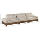  Manufacturer Color_Taupe -- Turin 135.5" Taupe Fabric Upholstered 3 pc Modular Sofa IMAGE 6