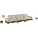  Meridian Turin 135.5" Taupe Fabric Upholstered 3 pc Modular Sofa IMAGE 7