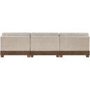 Meridian Turin 120" Taupe Fabric Upholstered 3 pc Modular Sofa IMAGE 4