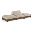  Meridian Turin 120" Taupe Fabric Upholstered 3 pc Modular Sofa IMAGE 1