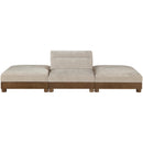  Meridian Turin 120" Taupe Fabric Upholstered 3 pc Modular Sofa IMAGE 3