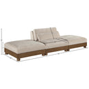 Meridian Turin 120" Taupe Fabric Upholstered 3 pc Modular Sofa IMAGE 6