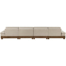  Meridian Turin 175.5" Taupe Fabric Upholstered 4 pc Modular Sofa IMAGE 4