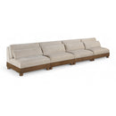  Meridian Turin 160" Taupe Fabric Upholstered 4 pc Modular Sofa IMAGE 1