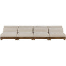  Meridian Turin 160" Taupe Fabric Upholstered 4 pc Modular Sofa IMAGE 2