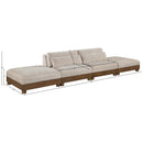  Meridian Turin 160" Taupe Fabric Upholstered 4 pc Modular Sofa IMAGE 6