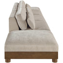  Meridian Turin 200" Taupe Fabric Upholstered 5 pc Modular Sofa IMAGE 4