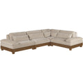  Manufacturer Color_Taupe -- Turin 127.75" Taupe Fabric Upholstered 4 pc Modular Sectional IMAGE 1