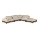  Meridian Turin 120" Taupe Fabric Upholstered 5 pc Modular Sectional IMAGE 1
