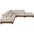  Manufacturer Color_Taupe -- Turin 120" Taupe Fabric Upholstered 5 pc Modular Sectional IMAGE 3