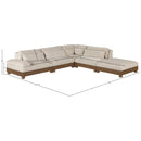  Meridian Turin 120" Taupe Fabric Upholstered 5 pc Modular Sectional IMAGE 6