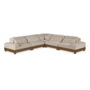  Manufacturer Color_Taupe -- Turin 127.75" Taupe Fabric Upholstered 5 pc Modular Sectional IMAGE 1