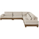  Manufacturer Color_Taupe -- Turin 127.75" Taupe Fabric Upholstered 5 pc Modular Sectional IMAGE 2