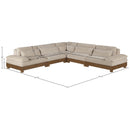  Meridian Turin 127.75" Taupe Fabric Upholstered 5 pc Modular Sectional IMAGE 6