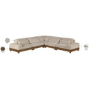  Manufacturer Color_Taupe -- Turin 127.75" Taupe Fabric Upholstered 5 pc Modular Sectional IMAGE 7
