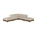  Meridian Turin 120" Taupe Fabric Upholstered 5 pc Modular Sectional IMAGE 1