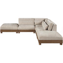  Manufacturer Color_Taupe -- Turin 120" Taupe Fabric Upholstered 5 pc Modular Sectional IMAGE 3