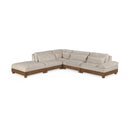  Meridian Turin 127.75" Taupe Fabric Upholstered 5 pc Modular Sectional IMAGE 1